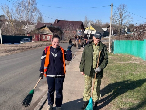28&nbsp;марта в&nbsp;Костюковичах прошел районный субботник